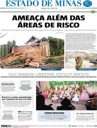 Capa do jornal Estado de Minas 10/03/2018