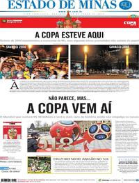 Capa do jornal Estado de Minas 10/06/2018