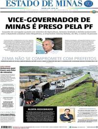Capa do jornal Estado de Minas 10/11/2018