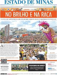 Capa do jornal Estado de Minas 11/02/2018