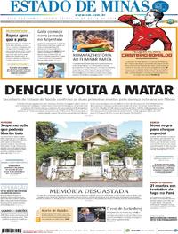 Capa do jornal Estado de Minas 11/04/2018
