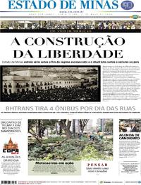 Capa do jornal Estado de Minas 11/05/2018