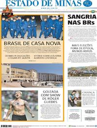 Capa do jornal Estado de Minas 11/06/2018