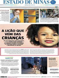 Capa do jornal Estado de Minas 12/10/2018