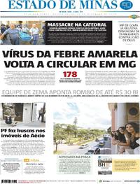Capa do jornal Estado de Minas 12/12/2018