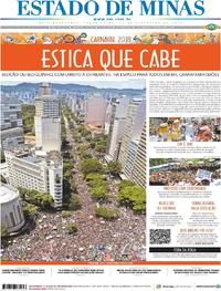 Capa do jornal Estado de Minas 13/02/2018