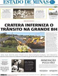 Capa do jornal Estado de Minas 13/03/2018