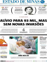 Capa do jornal Estado de Minas 13/04/2018