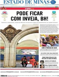 Capa do jornal Estado de Minas 13/06/2018
