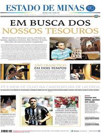 Capa do jornal Estado de Minas 13/08/2018