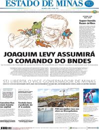 Capa do jornal Estado de Minas 13/11/2018