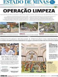 Capa do jornal Estado de Minas 13/12/2018