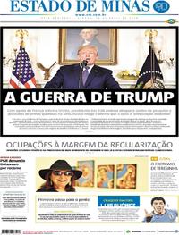 Capa do jornal Estado de Minas 14/04/2018
