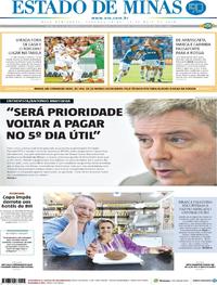 Capa do jornal Estado de Minas 14/05/2018