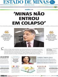 Capa do jornal Estado de Minas 14/09/2018