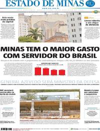 Capa do jornal Estado de Minas 14/11/2018