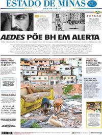 Capa do jornal Estado de Minas 14/12/2018