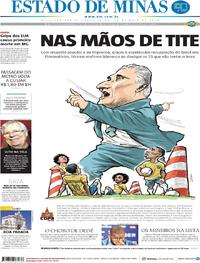 Capa do jornal Estado de Minas 15/05/2018