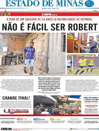 Capa do jornal Estado de Minas 15/07/2018