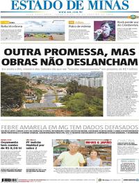 Capa do jornal Estado de Minas 16/01/2018