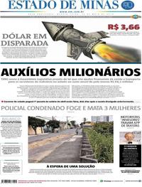 Capa do jornal Estado de Minas 16/05/2018