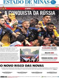 Capa do jornal Estado de Minas 16/07/2018