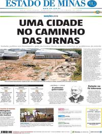 Capa do jornal Estado de Minas 16/09/2018