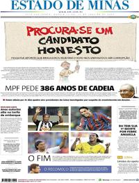 Capa do jornal Estado de Minas 17/01/2018