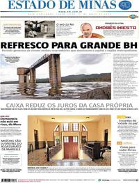 Capa do jornal Estado de Minas 17/04/2018