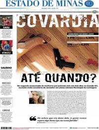 Capa do jornal Estado de Minas 17/05/2018
