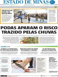 Capa do jornal Estado de Minas 17/10/2018