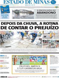 Capa do jornal Estado de Minas 18/03/2018