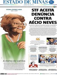 Capa do jornal Estado de Minas 18/04/2018