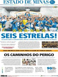 Capa do jornal Estado de Minas 18/10/2018