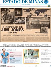 Capa do jornal Estado de Minas 18/11/2018
