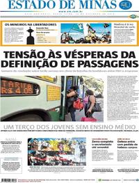 Capa do jornal Estado de Minas 18/12/2018