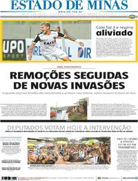 Capa do jornal Estado de Minas 19/02/2018