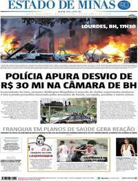 Capa do jornal Estado de Minas 19/04/2018