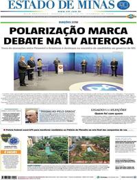 Capa do jornal Estado de Minas 19/09/2018
