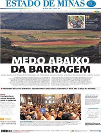 Capa do jornal Estado de Minas 20/03/2018