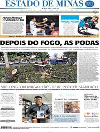 Capa do jornal Estado de Minas 20/04/2018