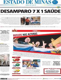 Capa do jornal Estado de Minas 20/06/2018