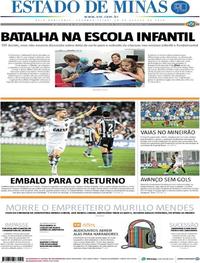 Capa do jornal Estado de Minas 20/08/2018