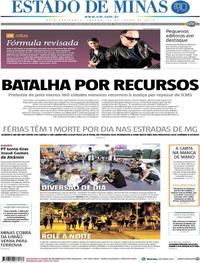 Capa do jornal Estado de Minas 21/07/2018