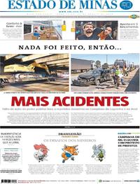 Capa do jornal Estado de Minas 21/08/2018