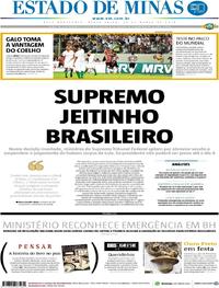 Capa do jornal Estado de Minas 23/03/2018