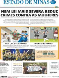 Capa do jornal Estado de Minas 23/04/2018