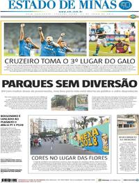 Capa do jornal Estado de Minas 23/07/2018