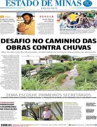 Capa do jornal Estado de Minas 23/11/2018