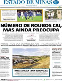 Capa do jornal Estado de Minas 24/03/2018